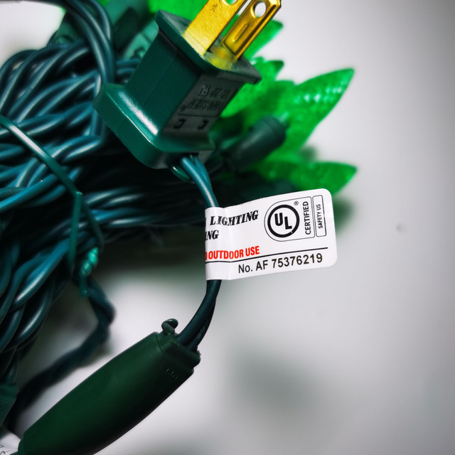 UL C6 erdbeergrüne LED-Lichterkette 