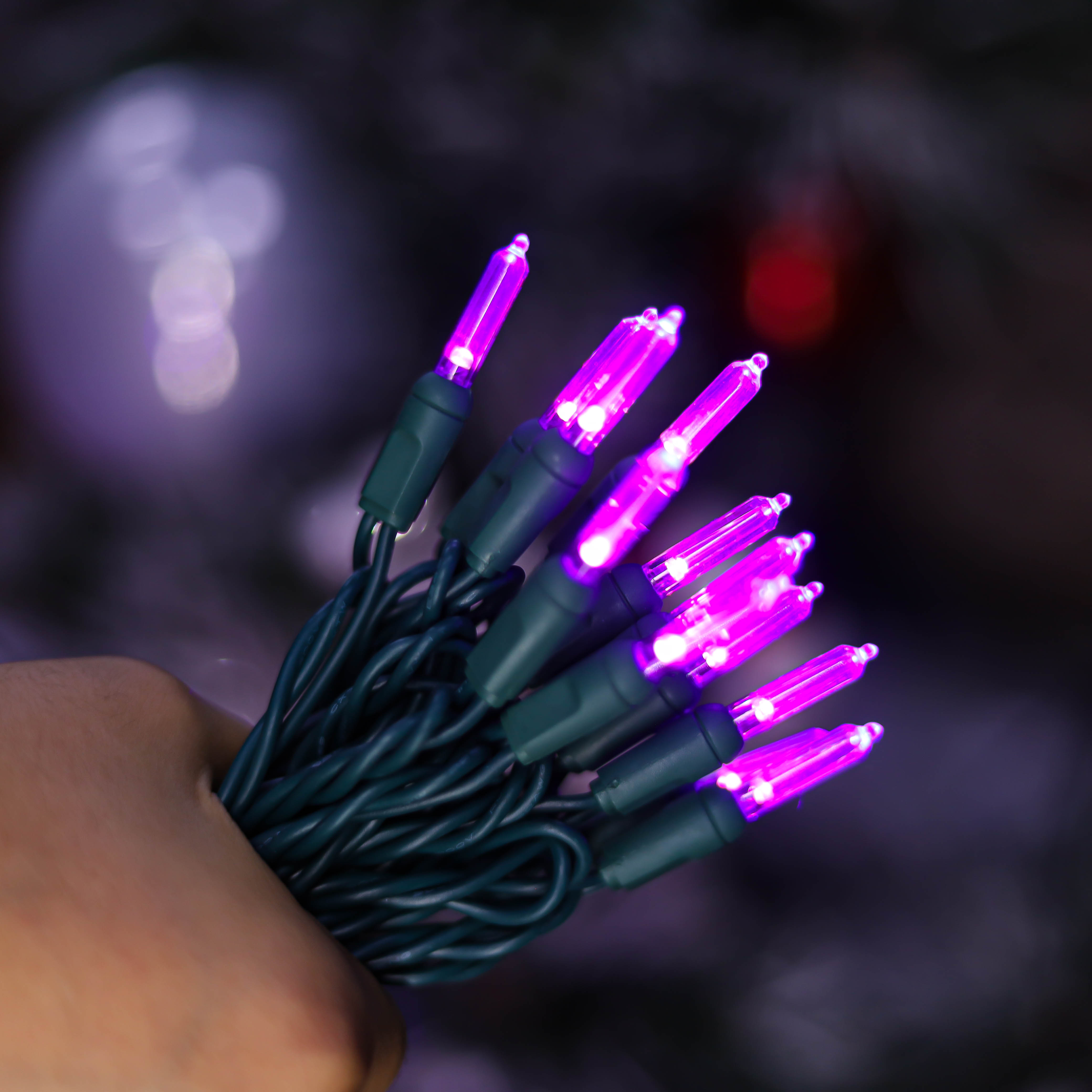UL T5 LED-Lichterkette, violettes Weihnachtslicht, Halloween-Licht