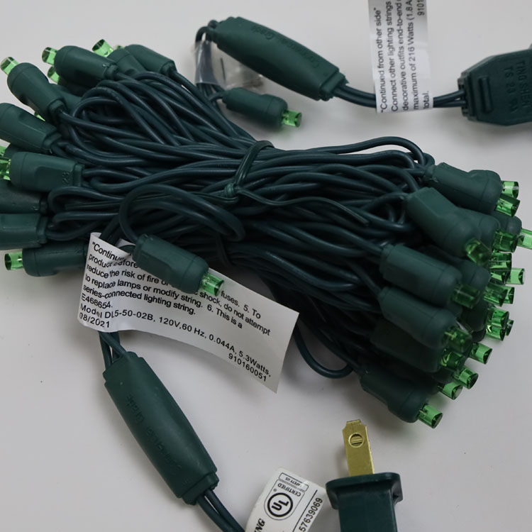 5 mm Weitwinkel-Mini-LED-Lichterkette, grünes LED-Licht für Weihnachtsdekoration, UL-zertifiziert
