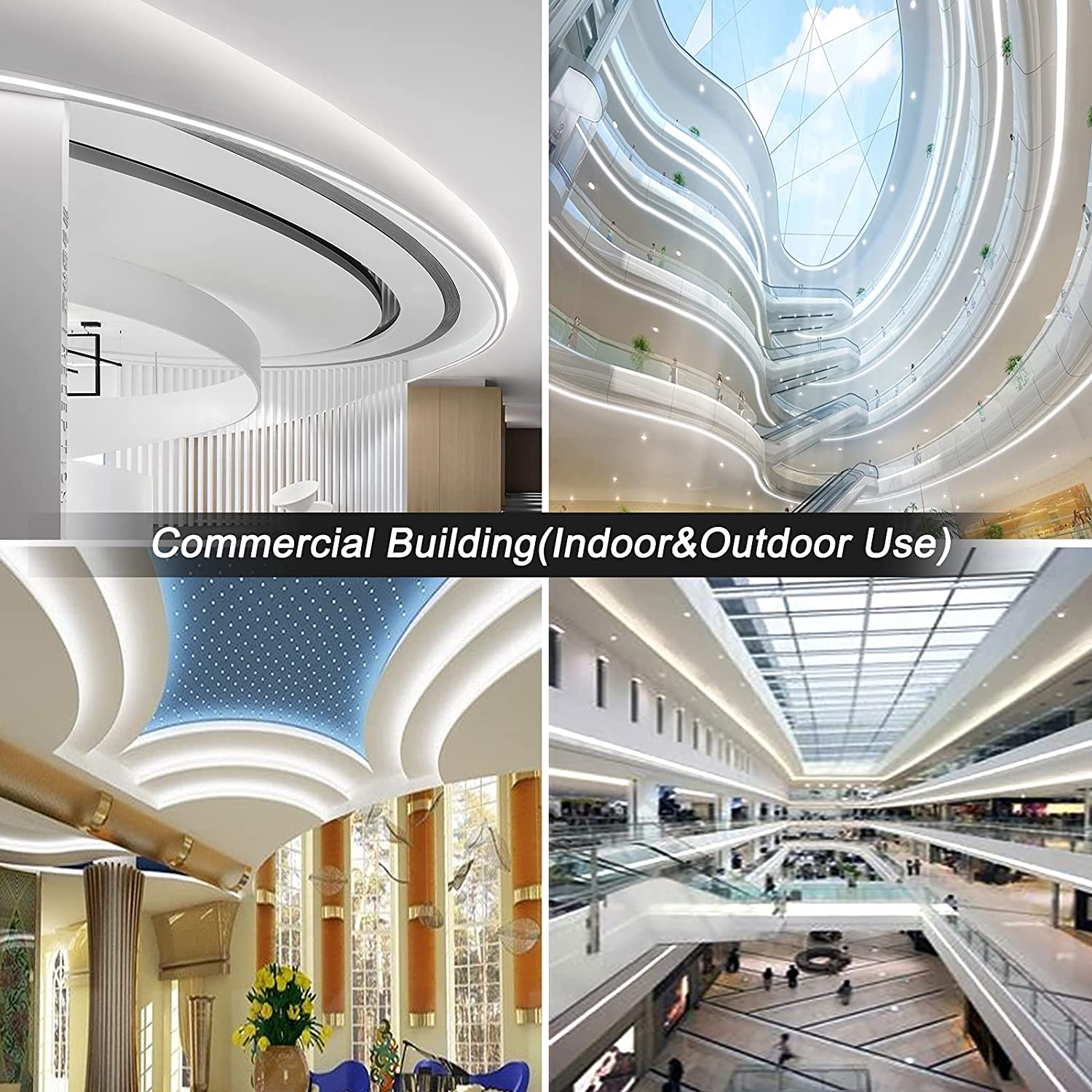 110-V-LED-NeonlichterkettenTageslichtweiß UL-zertifiziert