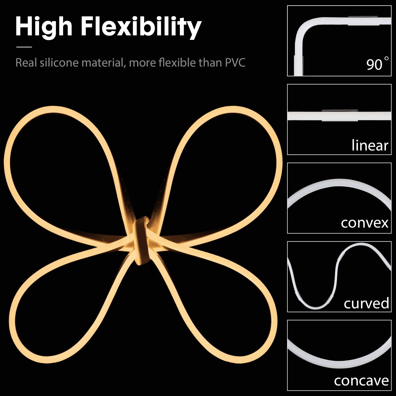 12V warmweißes Neon-Lichtschlauch