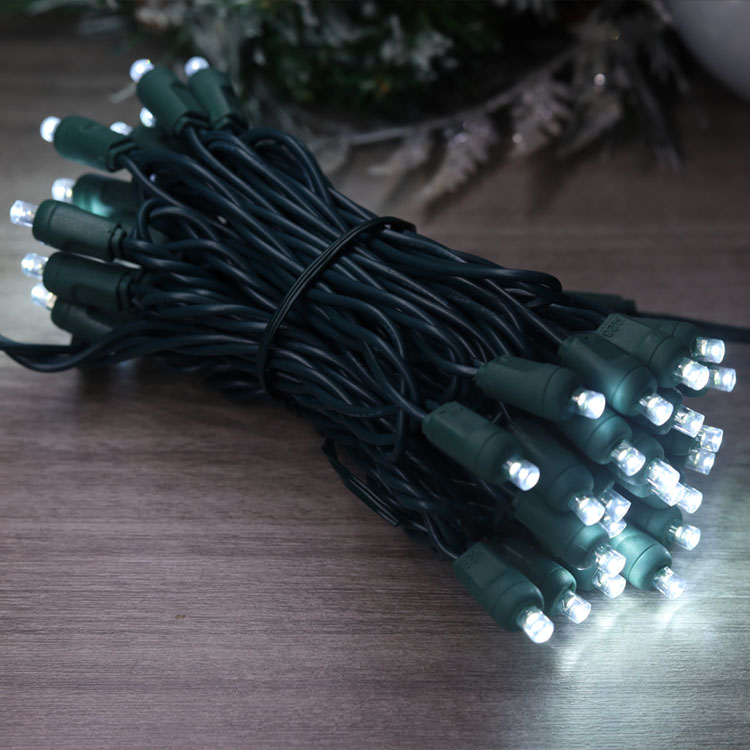 Weitwinkel-Mini-LED-UL-Lichterkette, kaltweiße Weihnachtsbeleuchtung, UL-Außen- und Innenbereich 