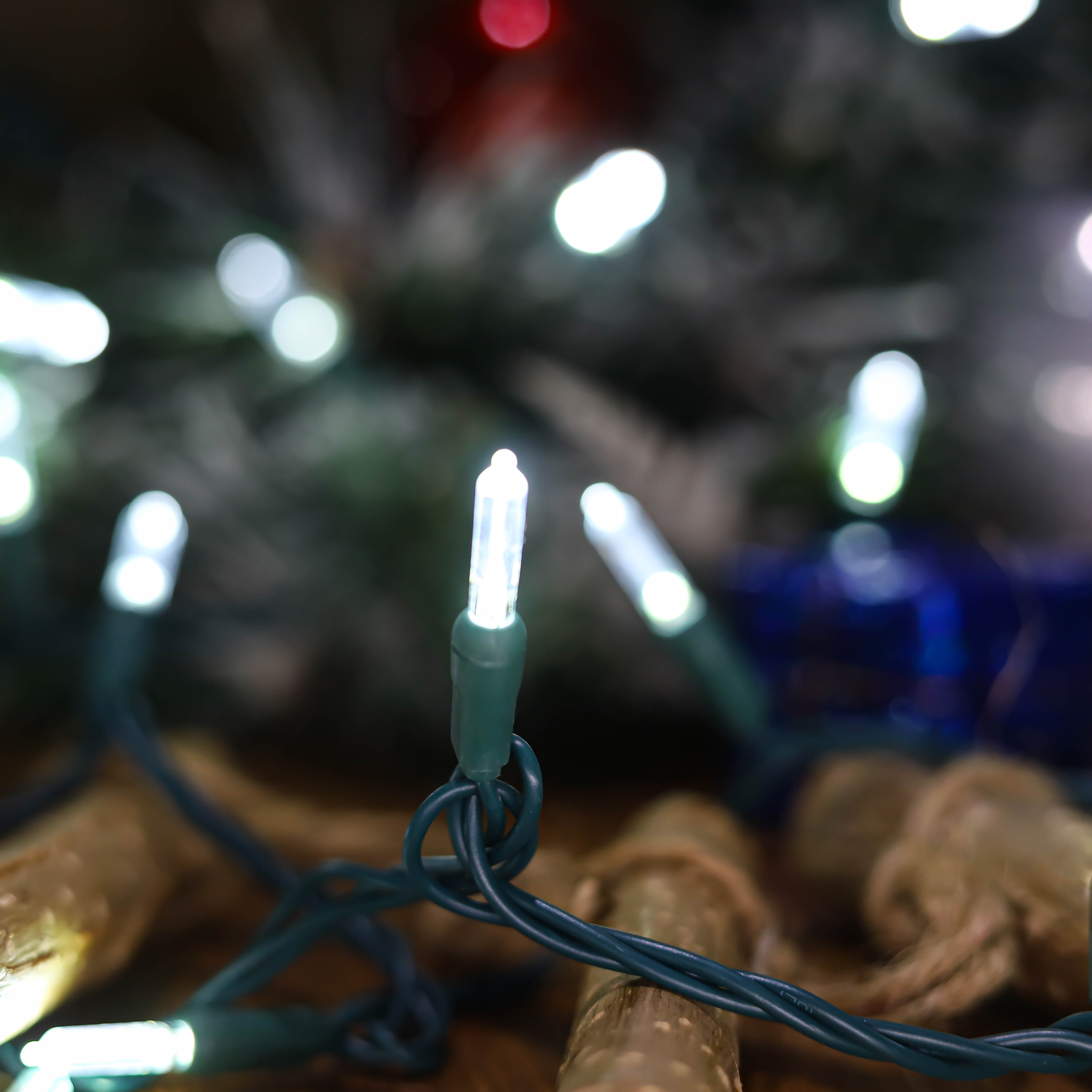 T5 LED UL-Lichterkette, kaltweißes Weihnachtslicht-Set für den Außenbereich