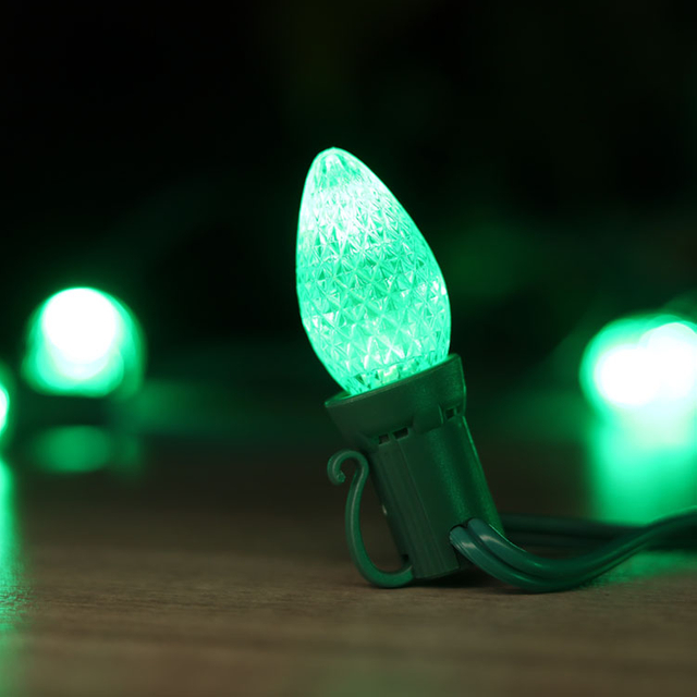 C7 Minleon LED-Ersatzbirnen, grüne Weihnachtsbirne, UL wasserdicht, für den Außenbereich