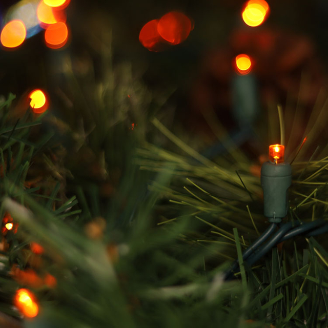 5 mm Weitwinkel-LED-Lichterkette in Orange für den Außenbereich