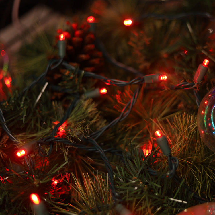 5 mm Weitwinkel-Mini-LED-Lichterkette, rote Lichterkette, UL-zertifiziert