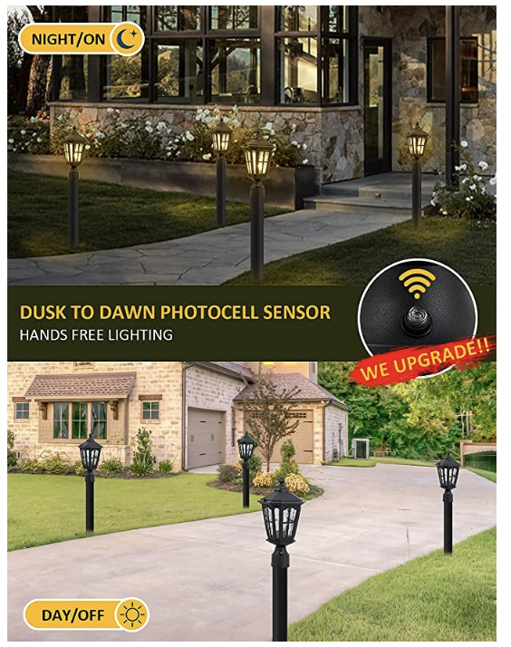 Dämmerungs- bis Morgendämmerungs-Pfostenleuchte für den Außenbereich mit 7,6 cm Pier-Montagesockel