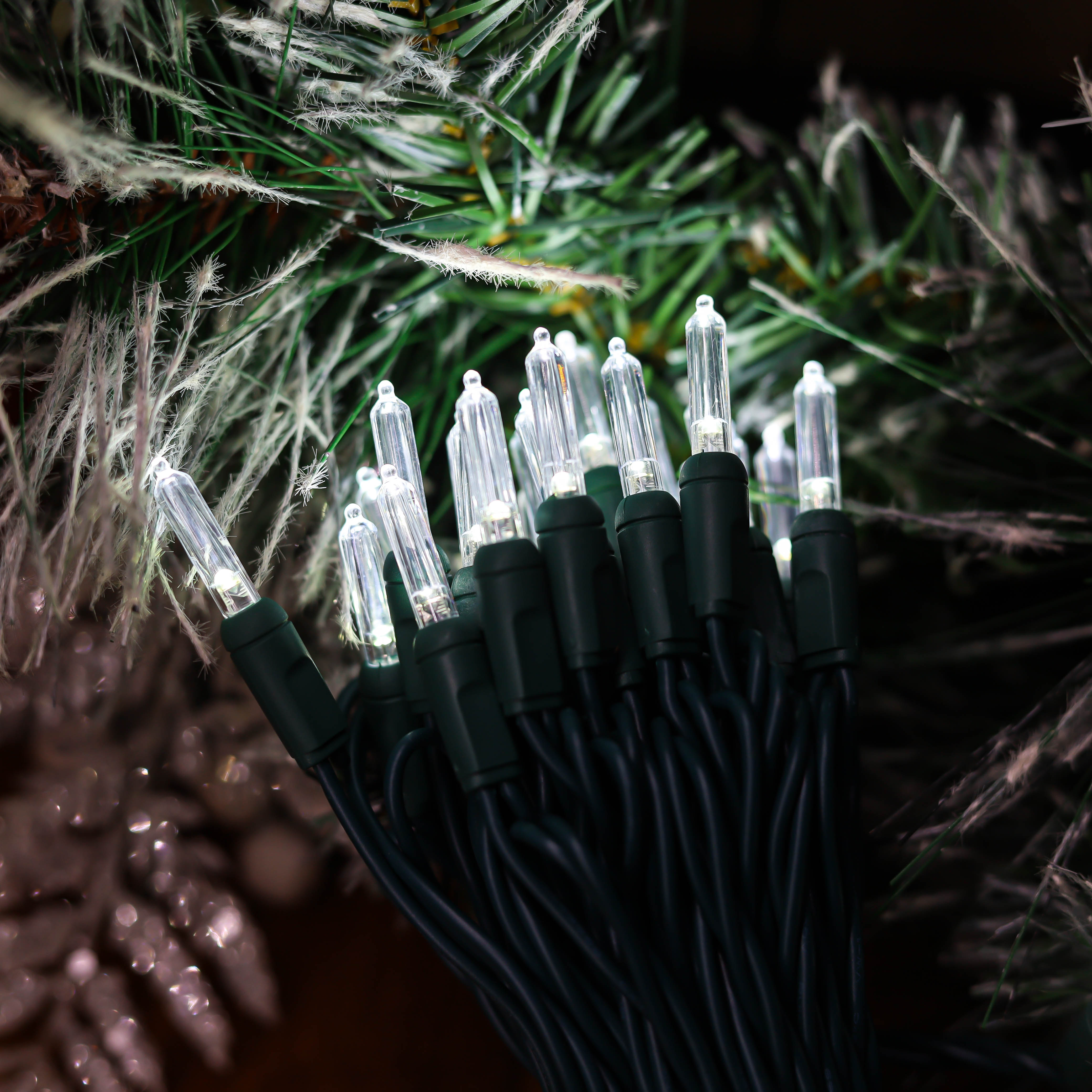 T5 LED UL-Lichterkette, kaltweißes Weihnachtslicht-Set für den Außenbereich