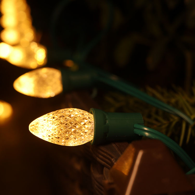 C7 Minleon LED-Ersatzbirnen, gelbe Weihnachtsbirne, UL-Außeneinsatz, wasserdicht