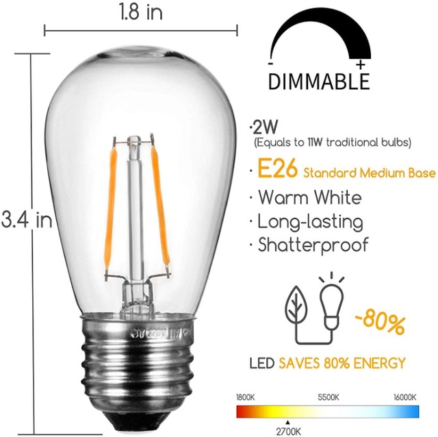 S14 E26 Filament-LED-Lampen