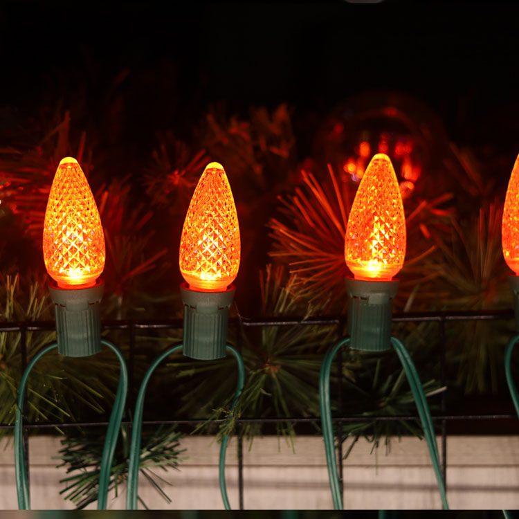 120 V UL C9 E17 Kommerzielle orange weihnachtliche dimmbare Ersatzbirnen