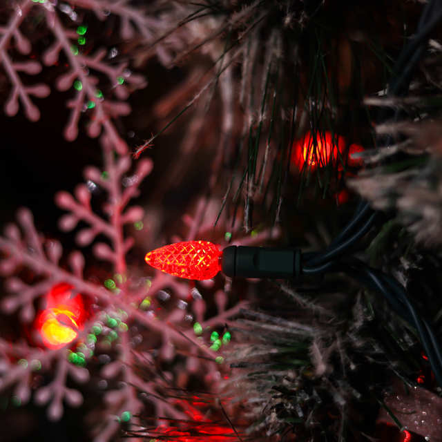 120 V ul rot C3 Weihnachts -LED -Leuchten