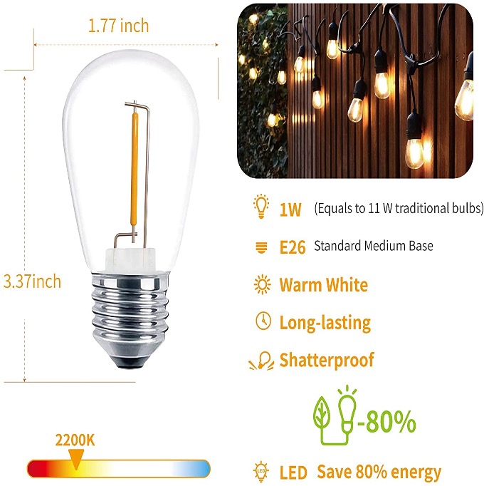 S14 E26 Filament-LED-Lampen