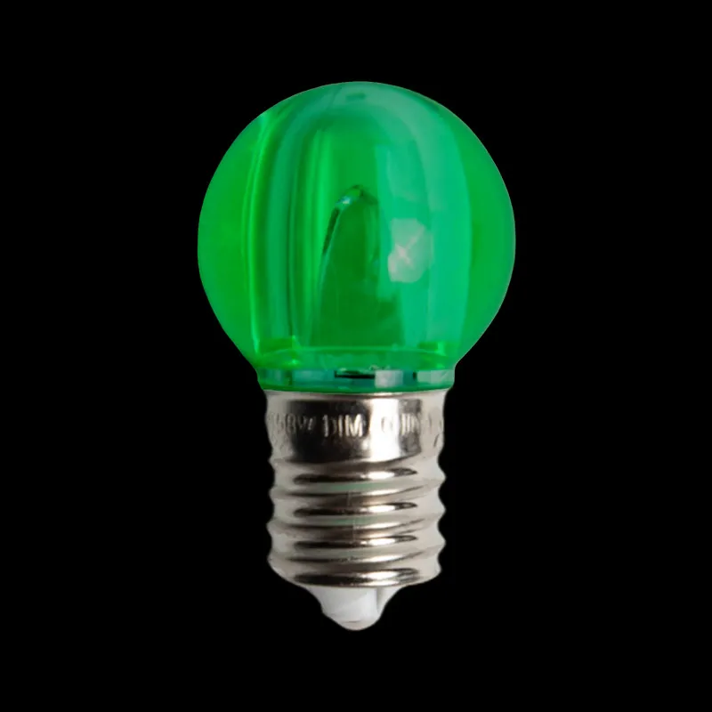 130 V UL G30 E17 glatte transparente grüne LED-Glühbirnen