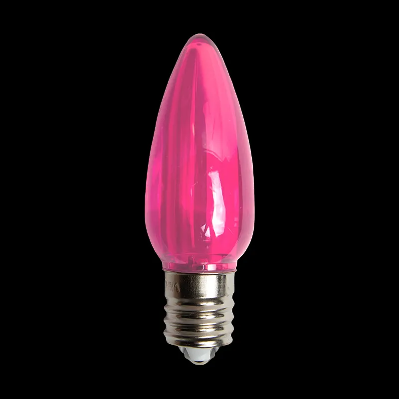 C9 LED-Glühbirne, transparent, Rosa
