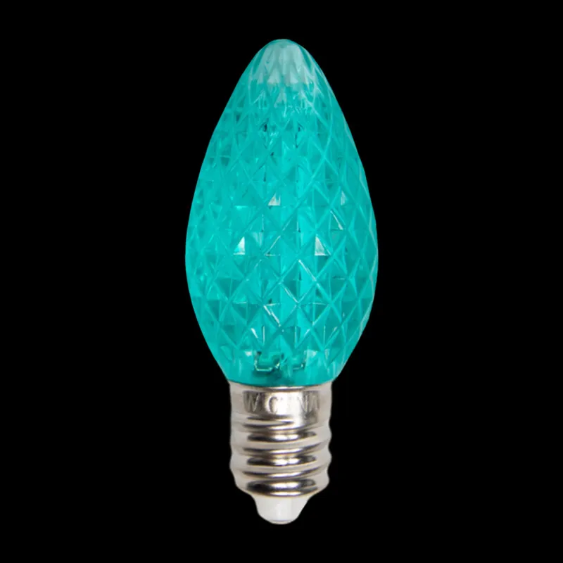 Facettierte C7-LED-Glühbirne – Blaugrün