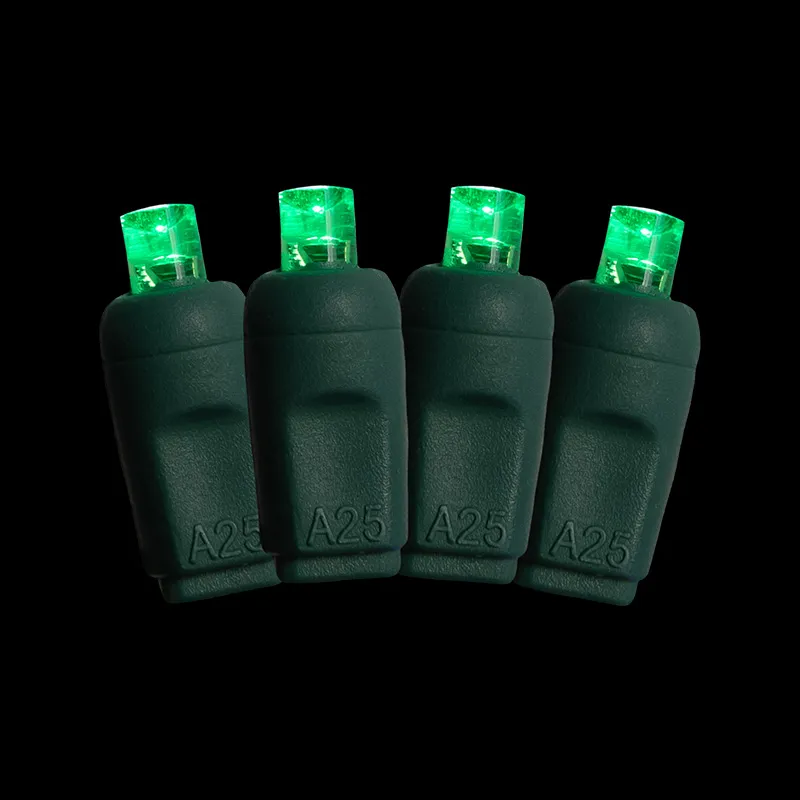50L 5MM koaxiale Weihnachtslichterkette 6' Abstand grün grünes Kabel