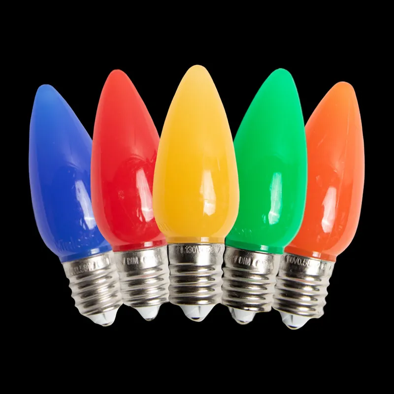 C9 LED-Lichtundurchlässige Glühbirne – Mehrfarbig (R/G/Y/B/O)