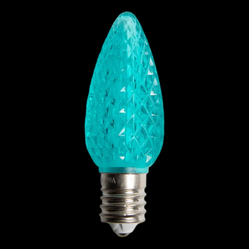 Facettierte LED-Glühbirne C9 V2 – Blaugrün