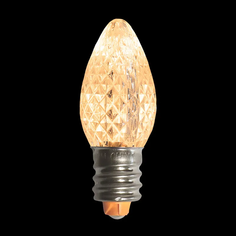Facettierte C7-LED-Glühbirne – traditionelles Sonnen-Warmweiß