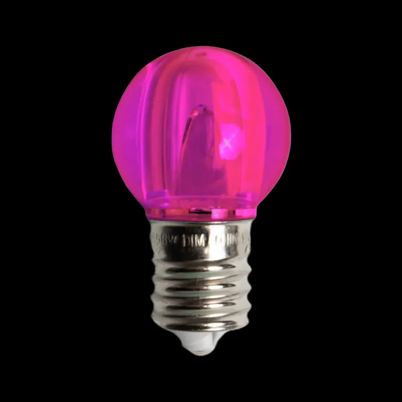 130 V UL G30 E17 glatte transparente rosa LED-Glühbirnen