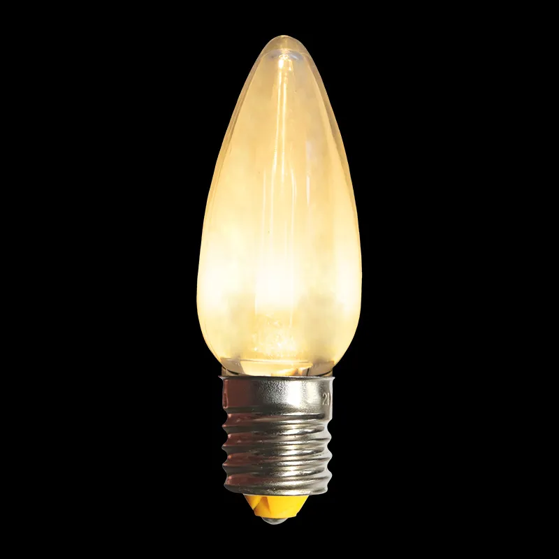 C9 LED-Glühbirne, transparent, Sonne, warmweiß
