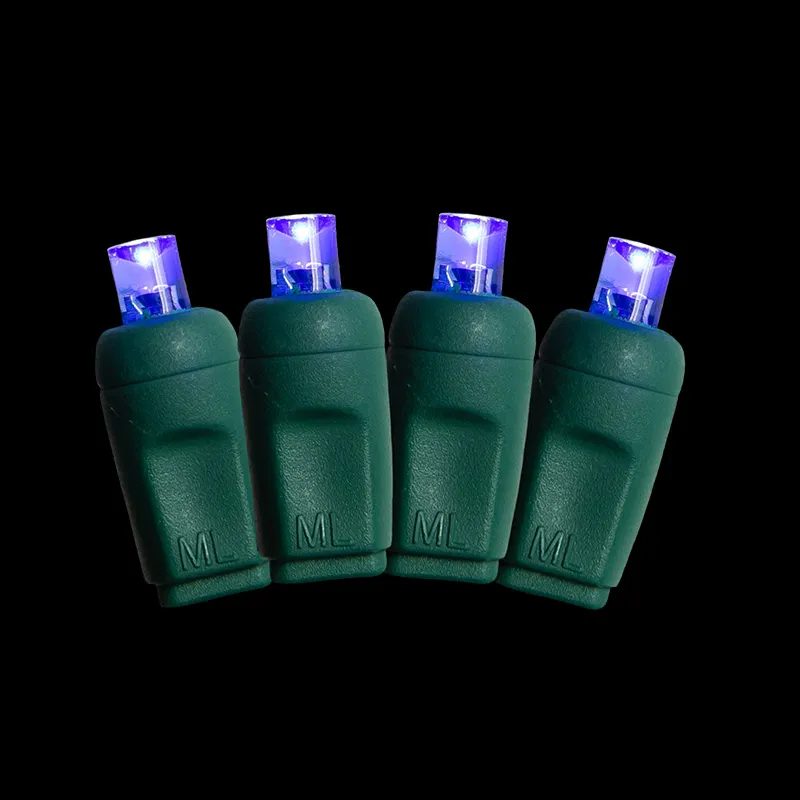 50L 5MM koaxiale Weihnachtslichterkette 6' Abstand blaugrünes Kabel