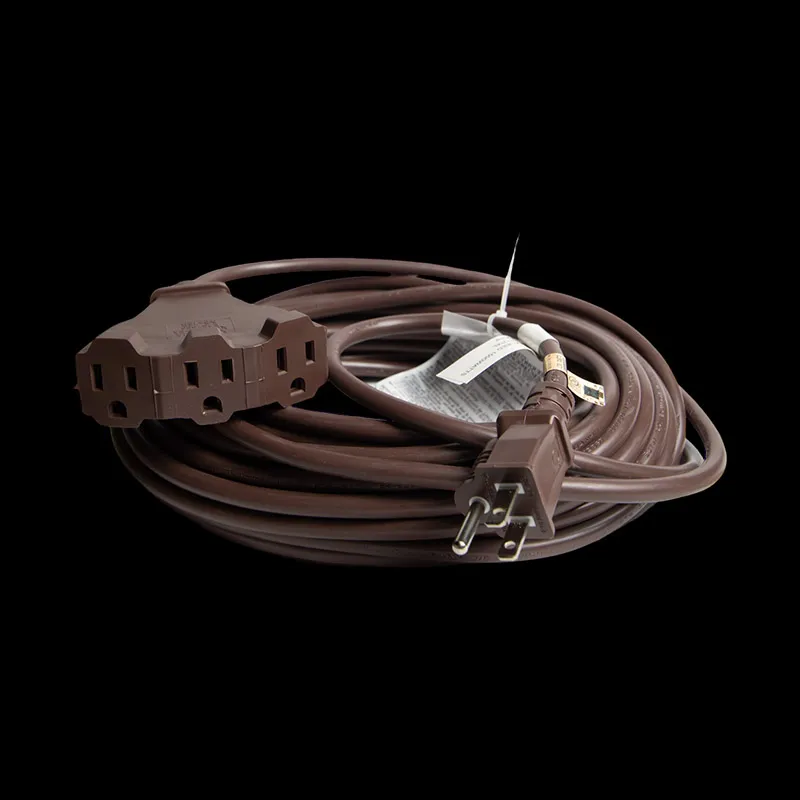 100′ Triple Tap-Verlängerungskabel – Braun