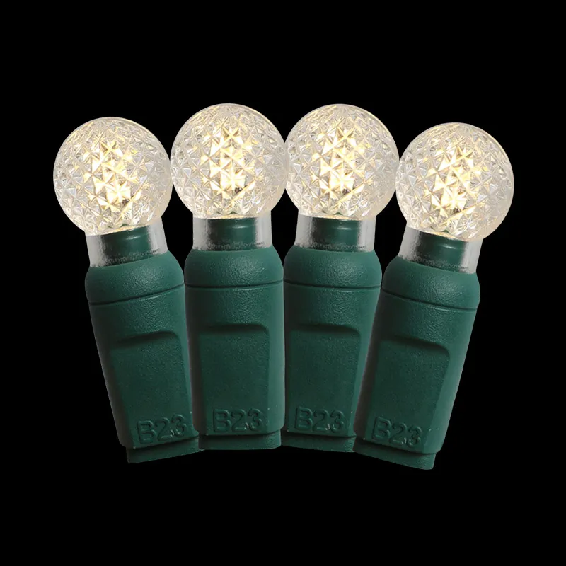 50L G12 Sun Warm White LED Weihnachtslichterkette für den Außenbereich, wasserdicht