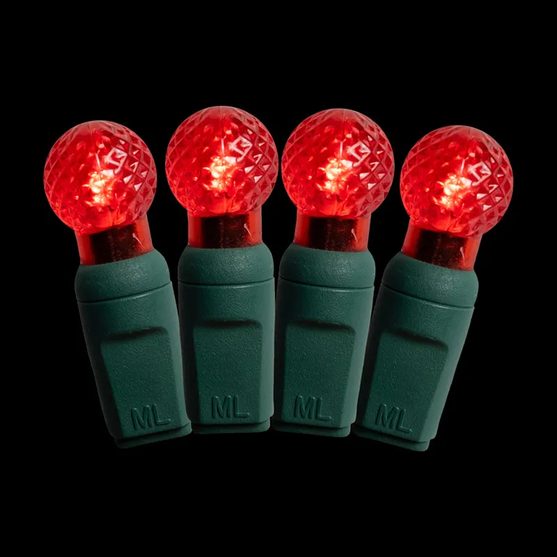 50L G12 rote LED-Weihnachtslichterkette für den Außenbereich, wasserdicht