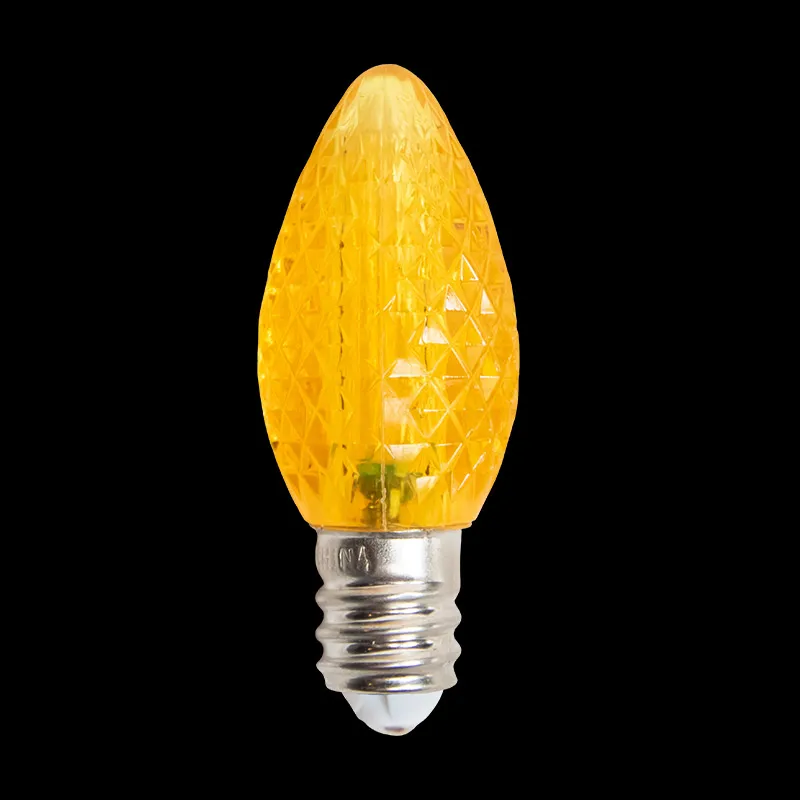Facettierte C7-LED-Glühbirne – Gelb