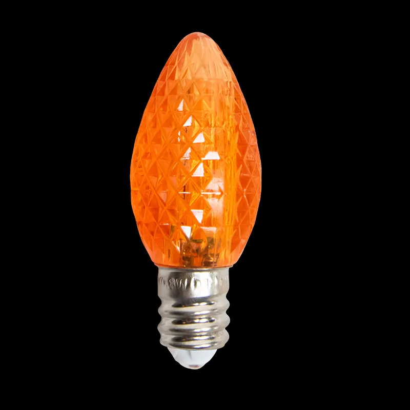 Facettierte C7-LED-Glühbirne – Orange