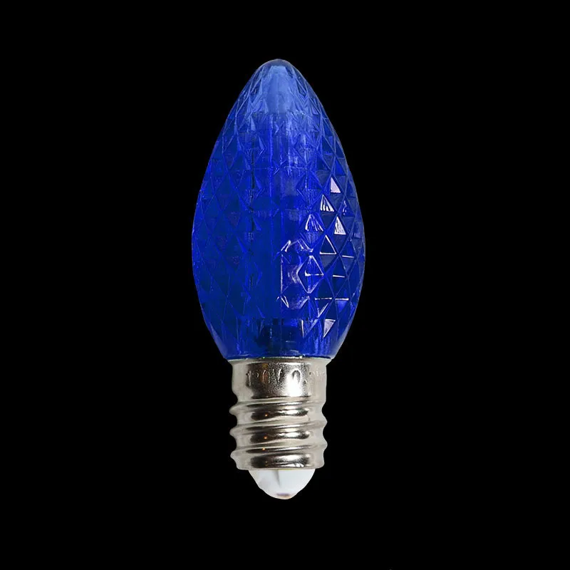 Facettierte C7-LED-Glühbirne – Blau