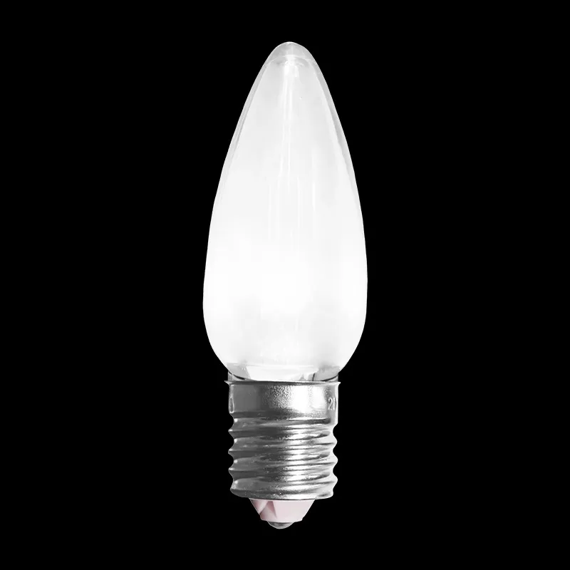 C9 LED-Glühbirne, transparent, reinweiß