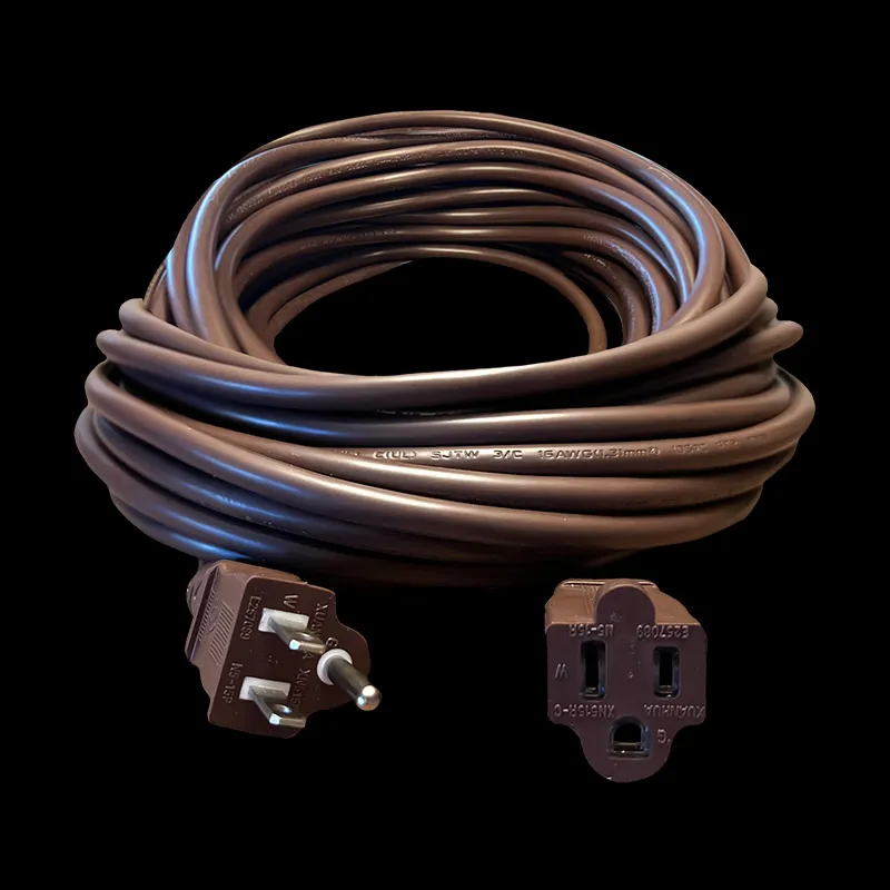 50′ Triple Tap-Verlängerungskabel – Braun