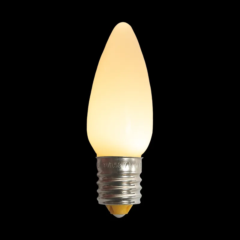 C9 LED-Leuchtmittel, undurchsichtig, warmweiß, Sonne
