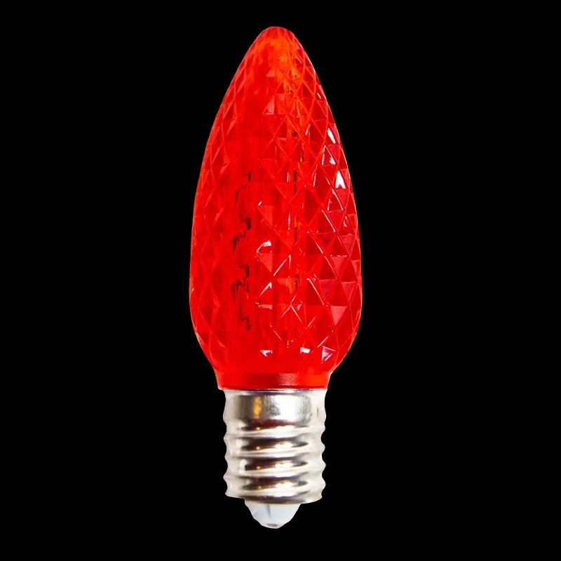 Facettierte LED-Glühbirne C9 V2 – Rot